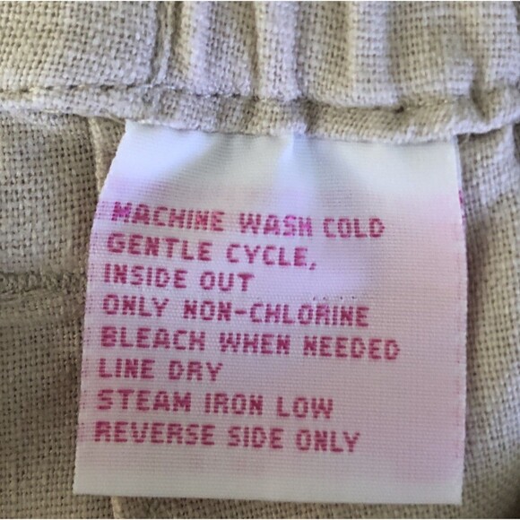 Papagallo Linen Blend Wide Leg Capri Womens Sz 10P Y2k Tan Scandi Girl Lagenlook - Picture 14 of 14